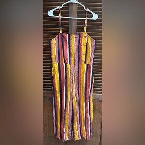 Multi-colour vertical striped jumpsuit new with tags, XL